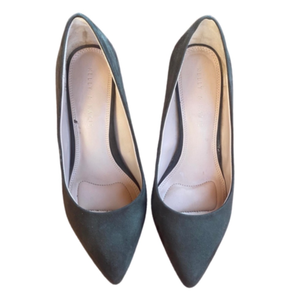 Kelly and Katie Olive Green Suede Heels Size 9.5 - Picture 5 of 6
